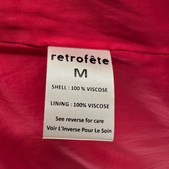🎀 RETROFÈTE The Gabrielle Robe Dress Pink size Medium 🎀🎀🎀 - Picture 7 of 9